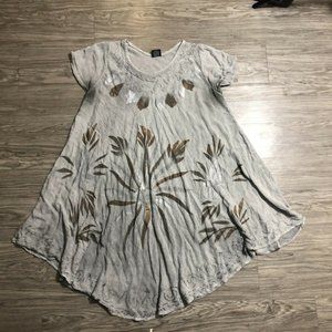 Fashion Force ~ Hand Painted Embroidered Short Sle